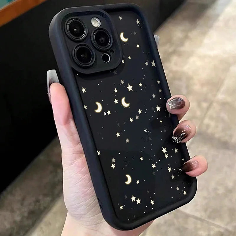 Funda de Teléfono con Estampado de Estrellas para Samsung S26 Ultra, Fundas para Galaxy S24 S25 Plus S23 FE S22 S21 A26 A36 A56 A35 A55 A34 A54 A53 A52S