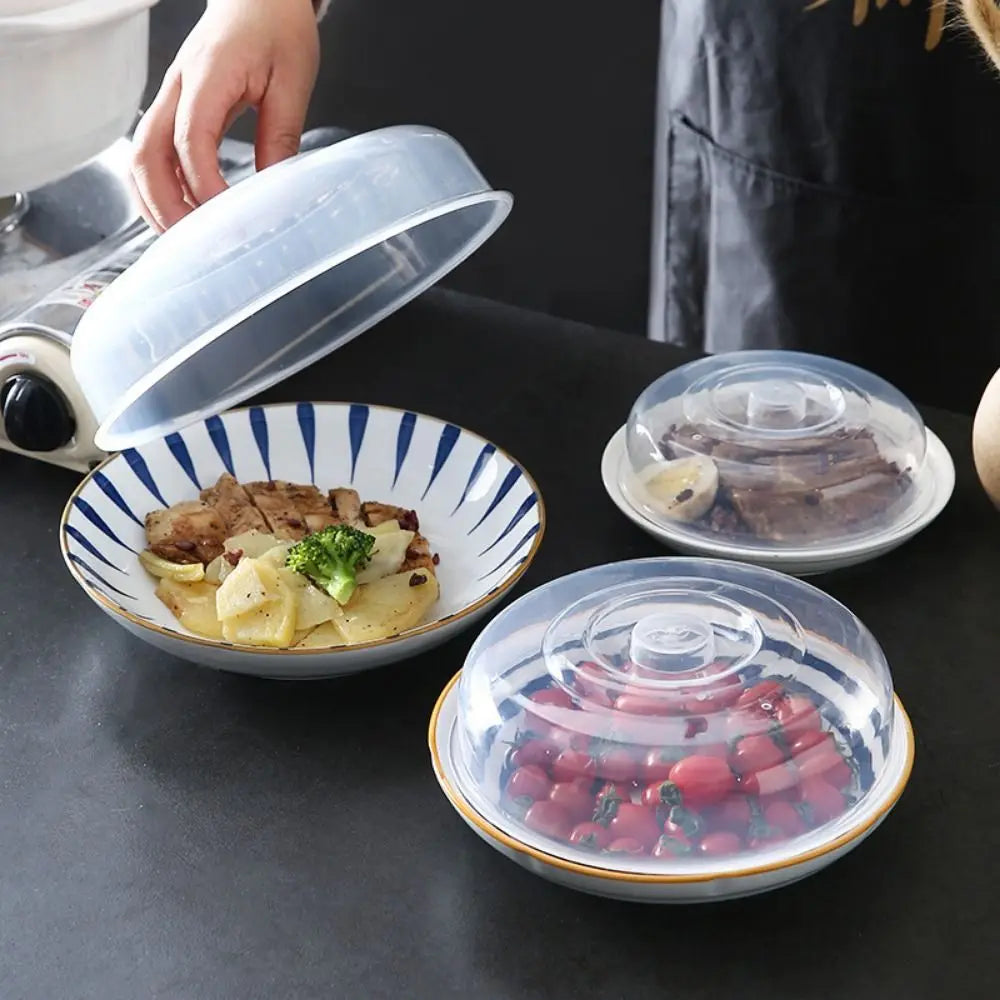 Cubierta de salpicaduras de microondas de mantenimiento fresco, 1 piezas, cubierta Universal de plástico ventilado, reutilizable para cocina, cuencos, platos para pasteles