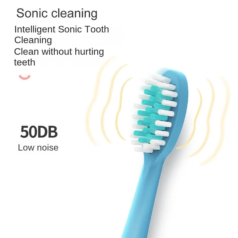 Cepillo de dientes eléctrico para niños, venta al por mayor, pelo suave de dibujos animados, IP7, resistente al agua, vibración ultrasónica, regalos