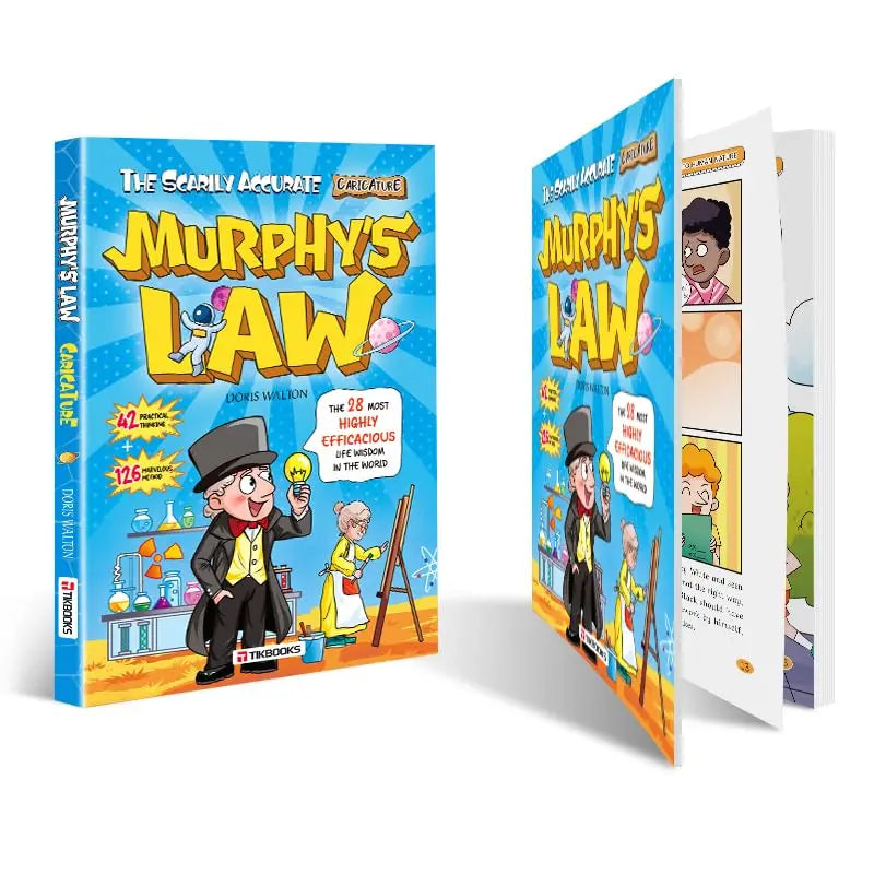 Cómic de la Ley de Murphy para niños de 8 a 12 años, novela gráfica que explica los principios de la vida, conceptos educativos divertidos ilustrados