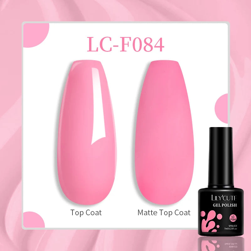 LILYCUTE-esmalte en Gel para uñas, barniz semipermanente para manicura, con LED UV, 129 colores, 7ML