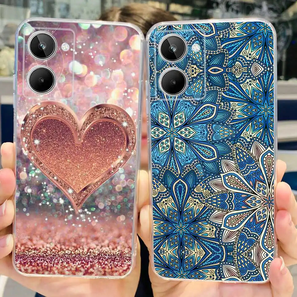 Para Realme 10 4G RMX3630 funda de teléfono suave de silicona TPU a prueba de golpes para Realme 10 funda protectora trasera con diseño de dibujos animados bonitos