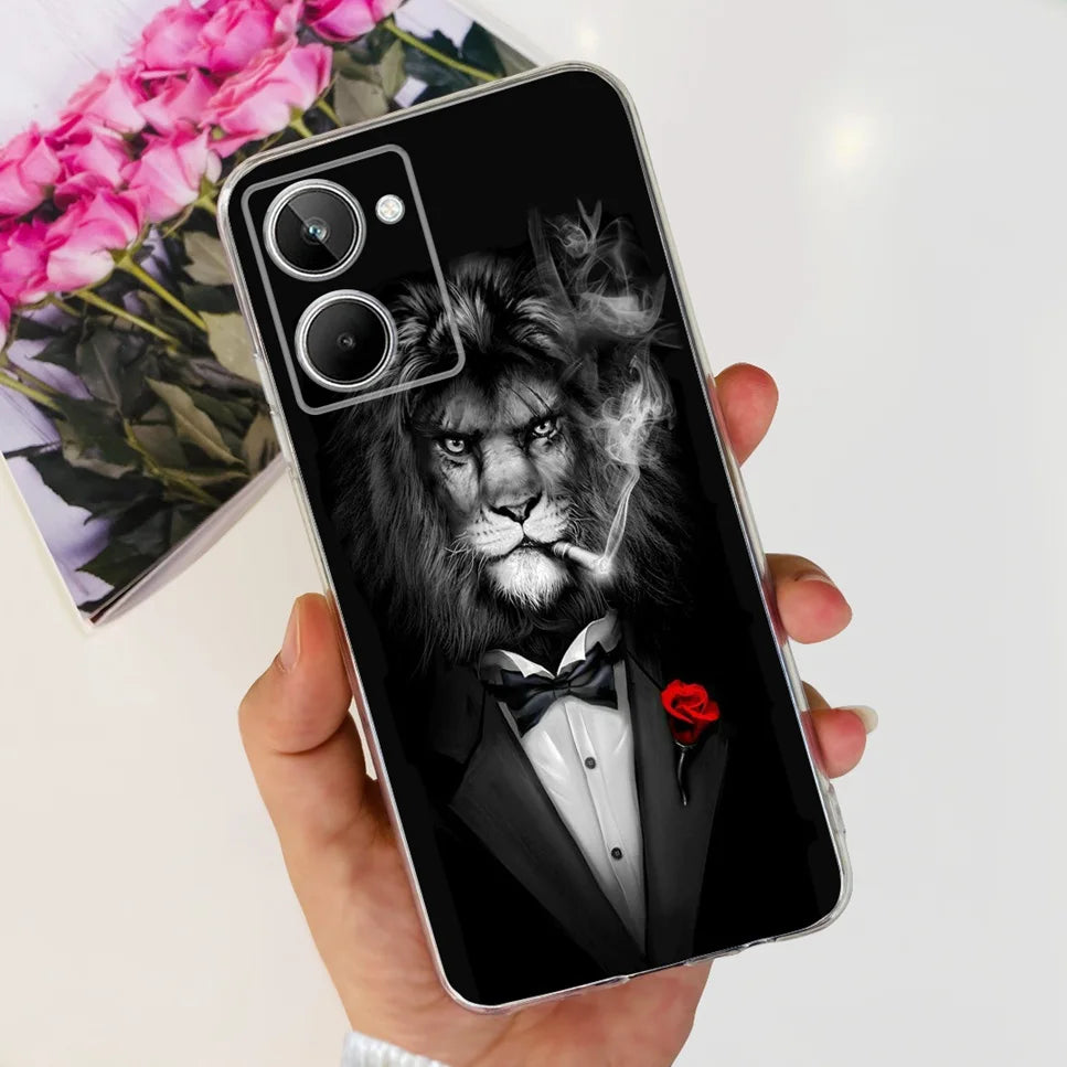 Para Realme 10 4G RMX3630 funda de teléfono suave de silicona TPU a prueba de golpes para Realme 10 funda protectora trasera con diseño de dibujos animados bonitos