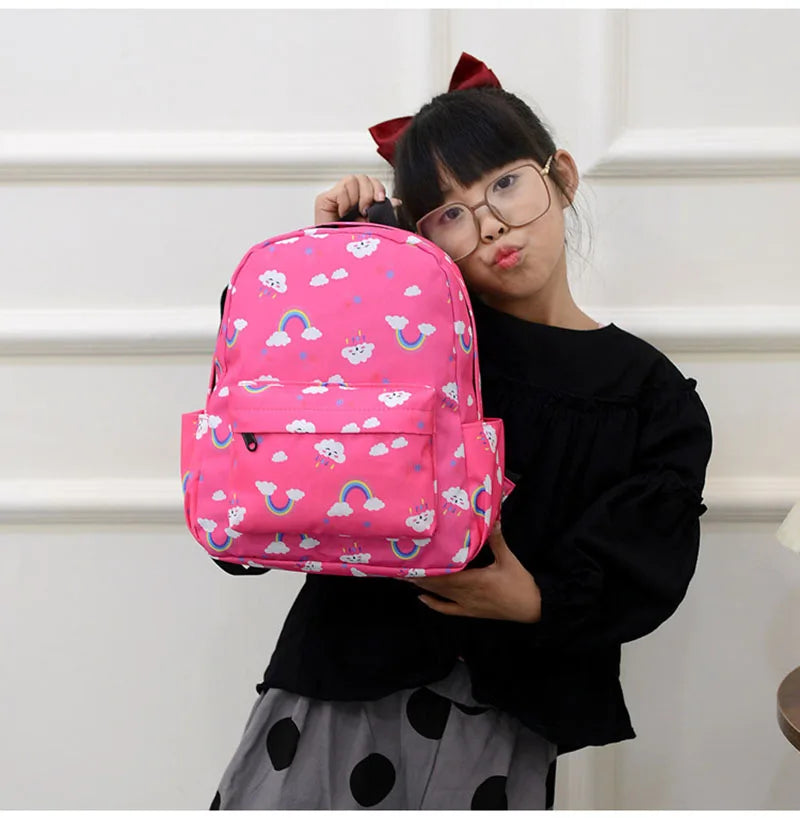 Mochila para niños pequeños, mochila preescolar ligera con bonitos dibujos, mochila de viaje para niño y niña