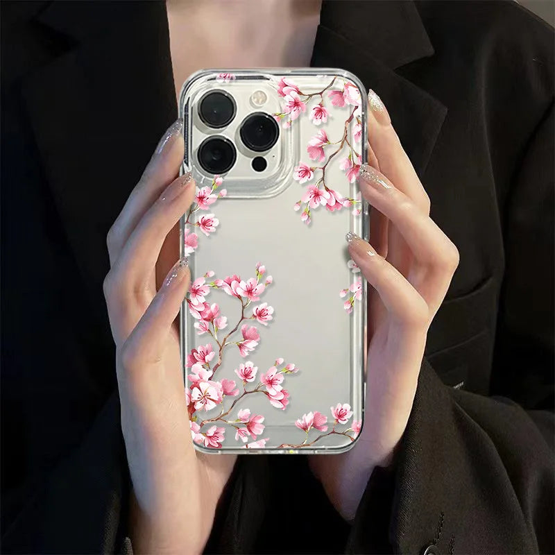 Funda Floral Transparente iPhone