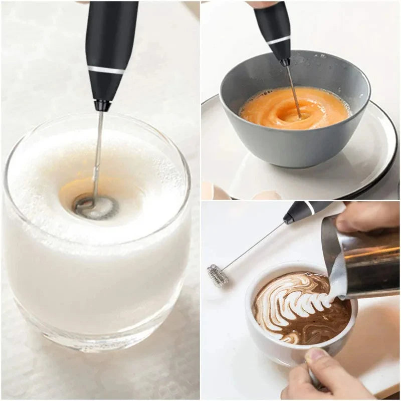 Espumador de leche eléctrico portátil, licuadora de mano, Mini cafetera USB, batidora, crema de capuchino, batidor de huevos, licuadora de alimentos