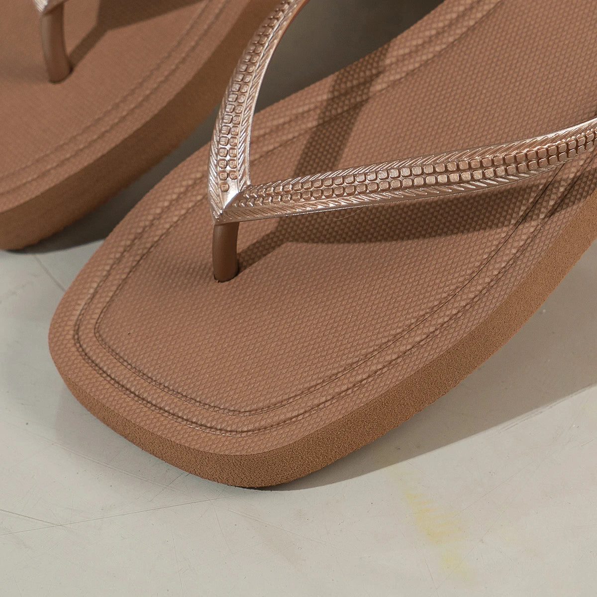 Sandalias Planas de EVA con Punta Cuadrada para Mujer, Chanclas de Verano, Casuales, de Color Sólido, Cómodas, Antideslizantes, Ligeras, para Interiores, Exteriores y Playa