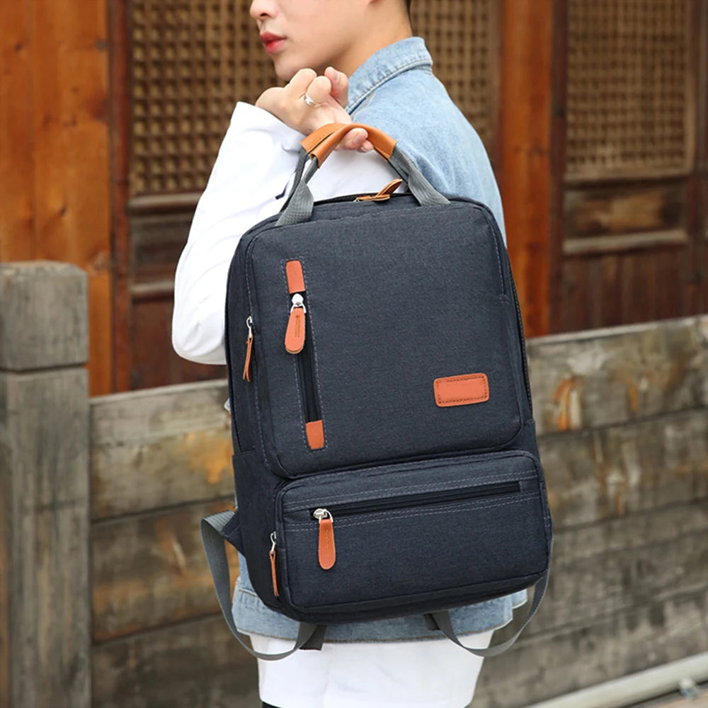 Conjunto de mochila para ordenador portátil para hombre y mujer, bolso de hombro con bolsillo pequeño para viaje, escuela, negocios, trabajo y Universidad, 3 piezas