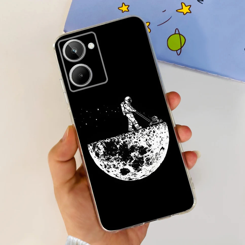 Para Realme 10 4G RMX3630 funda de teléfono suave de silicona TPU a prueba de golpes para Realme 10 funda protectora trasera con diseño de dibujos animados bonitos