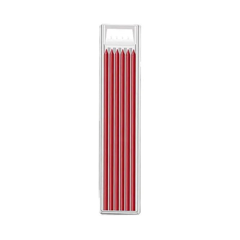 Lápiz mecánico de carpintero sólido de 2,8mm con afilador para construcción de carpintería, lápiz de carpintero de cabeza larga, suministro de papelería