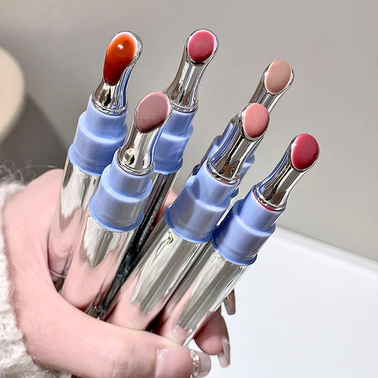 Brillo Labial con Esencia Acuosa de Espejo, Larga Duración, No Pegajoso, Voluminizador, Brillo Labial Líquido, Esmalte Labial en Gel, Maquillaje Hidratante, Tinte Labial