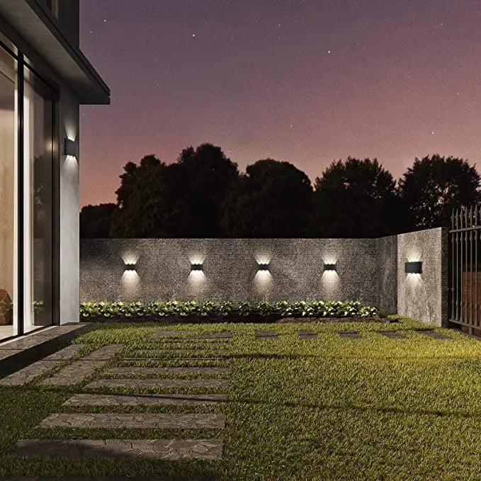 Apliques de pared LED, lámpara moderna para interiores y exteriores, luces blancas de montaje en pared arriba y abajo para decoración de sala de estar, pasillo y dormitorio