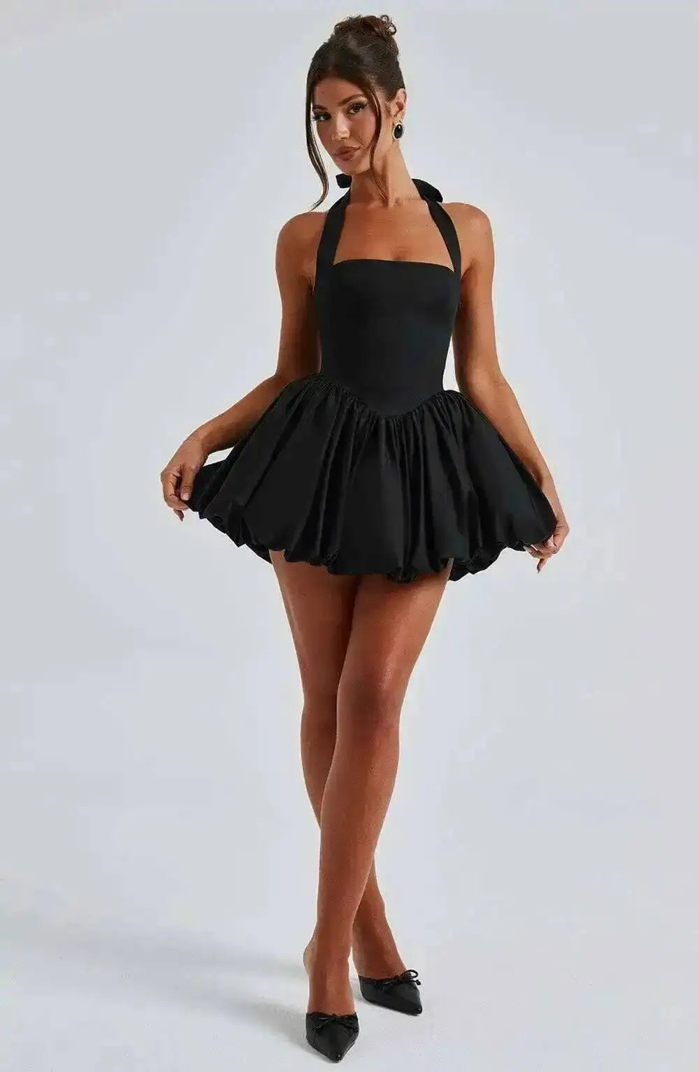Townlike cintura envolvente A-line vestido de baile vestido de mujer Halter Mini 2025 Primavera Verano vestido club nocturno Sexy vestidos de fiesta