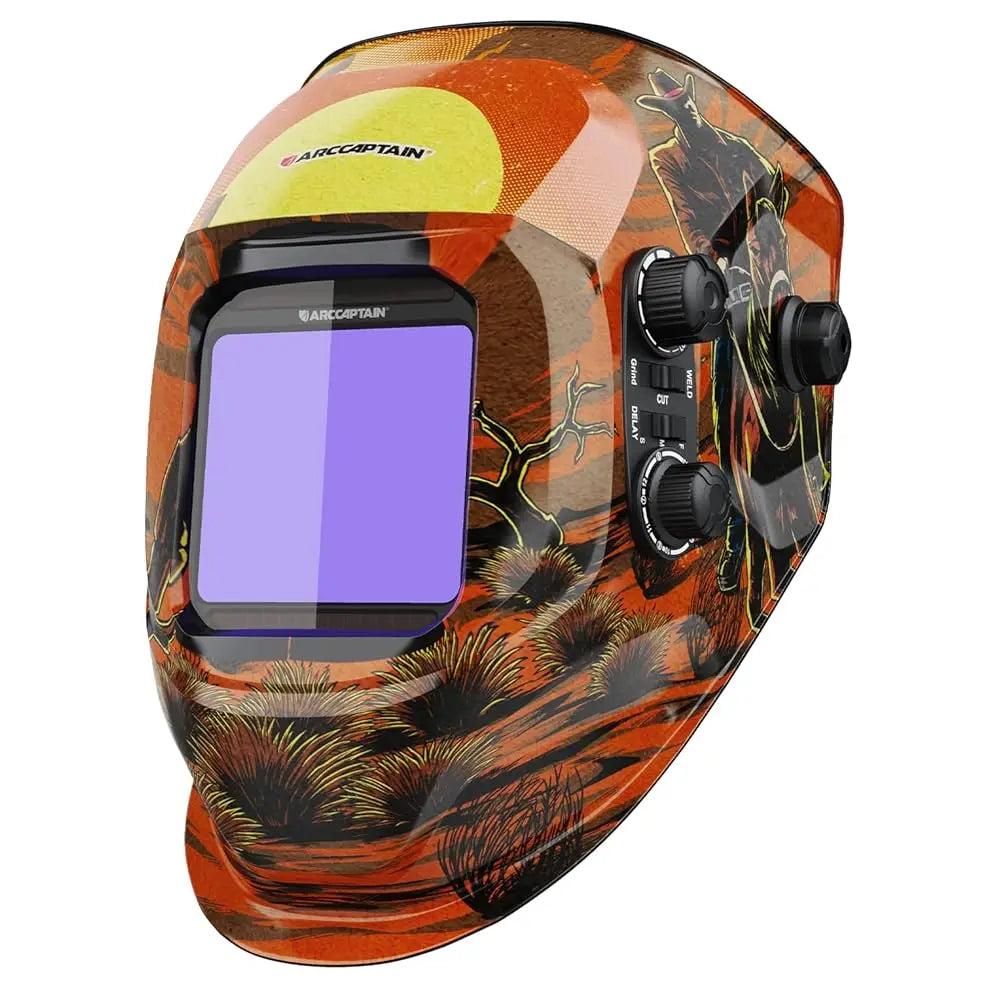 Casco de Soldadura ARCCAPTAIN con Oscurecimiento Automático, 4 Sensores, 1/25000s, para Soldadura TIG MIG ARC, Gran Visibilidad, Color Real