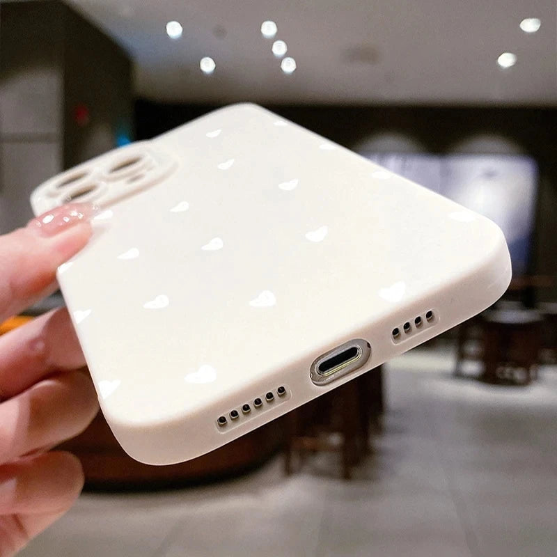 Funda para iPhone 17, Fundas para iPhone 16, Funda de Teléfono con Estampado de Corazones Pequeños y Lindos para iPhone 15 Plus, 14 Pro Max, 12, 11, 13, 17E, 17