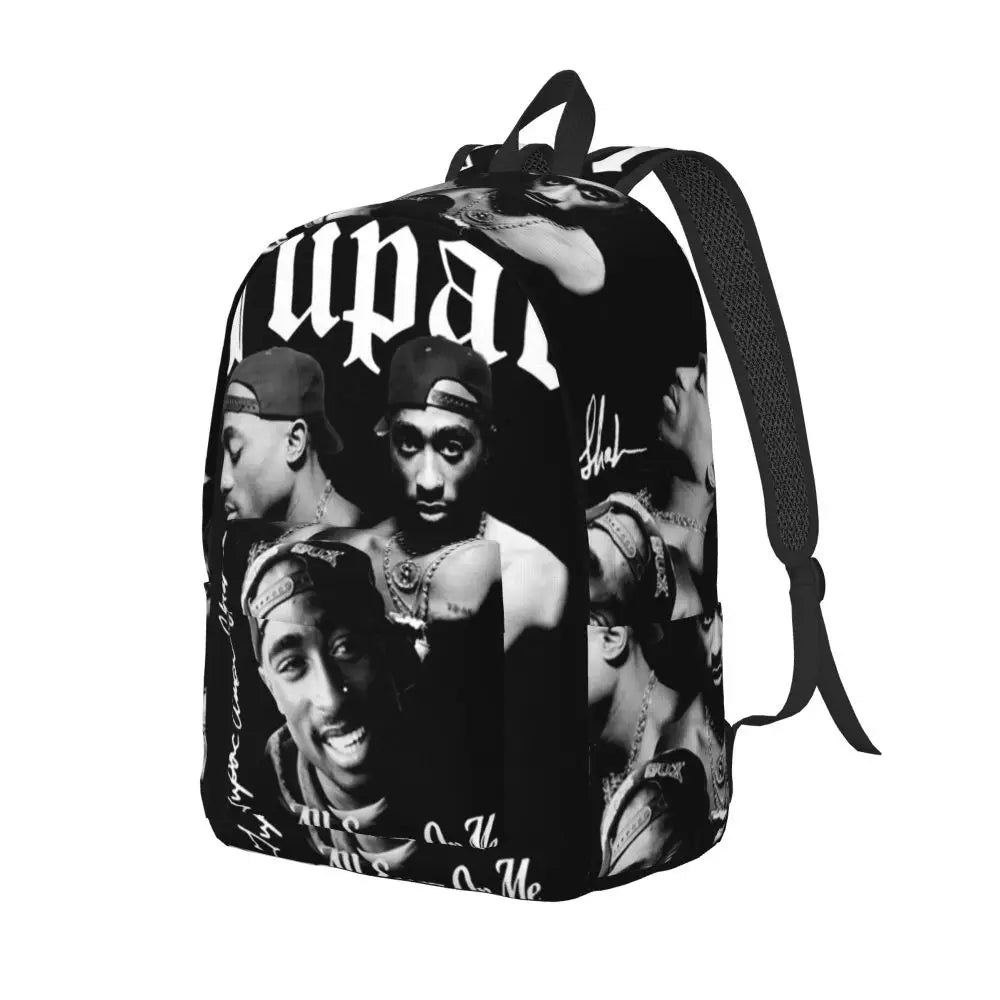 Mochila de hip hop del rapero Tupac 2PAC, mochila de gran capacidad para niños, mochila escolar, bolsos de hombro para hombres y mujeres