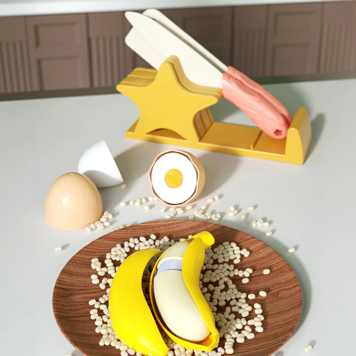 Juego de cocina, juego de cortar, juguetes de comida, cocinar frutas, verduras y alimentos rápidos para niños pequeños y bebés, regalo educativo para niñas y niños