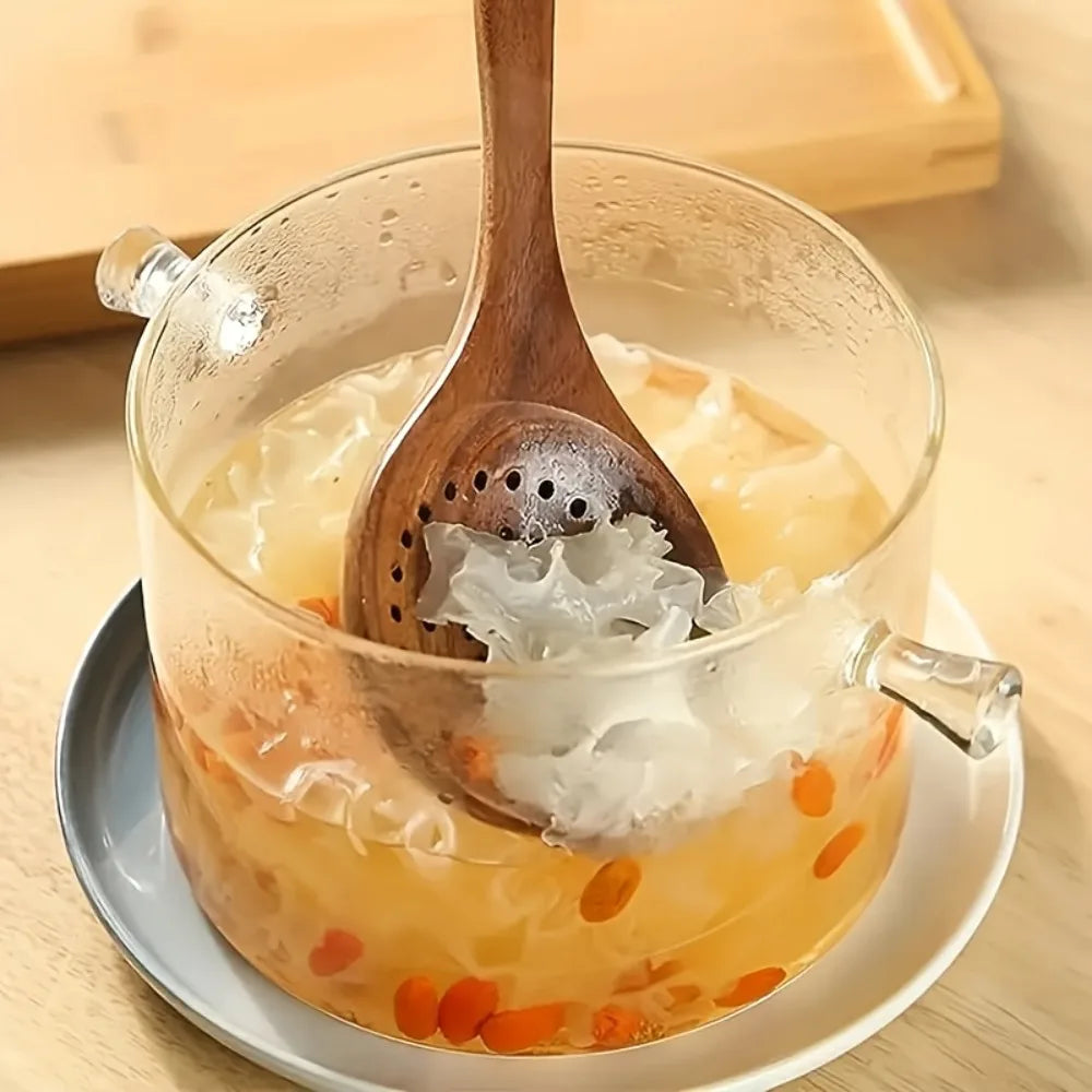Juego de 5 Utensilios de Cocina de Madera Natural, Espátulas y Cucharas Antiadherentes, Regalo para Mamá en Acción de Gracias o Navidad, Accesorios de Cocina