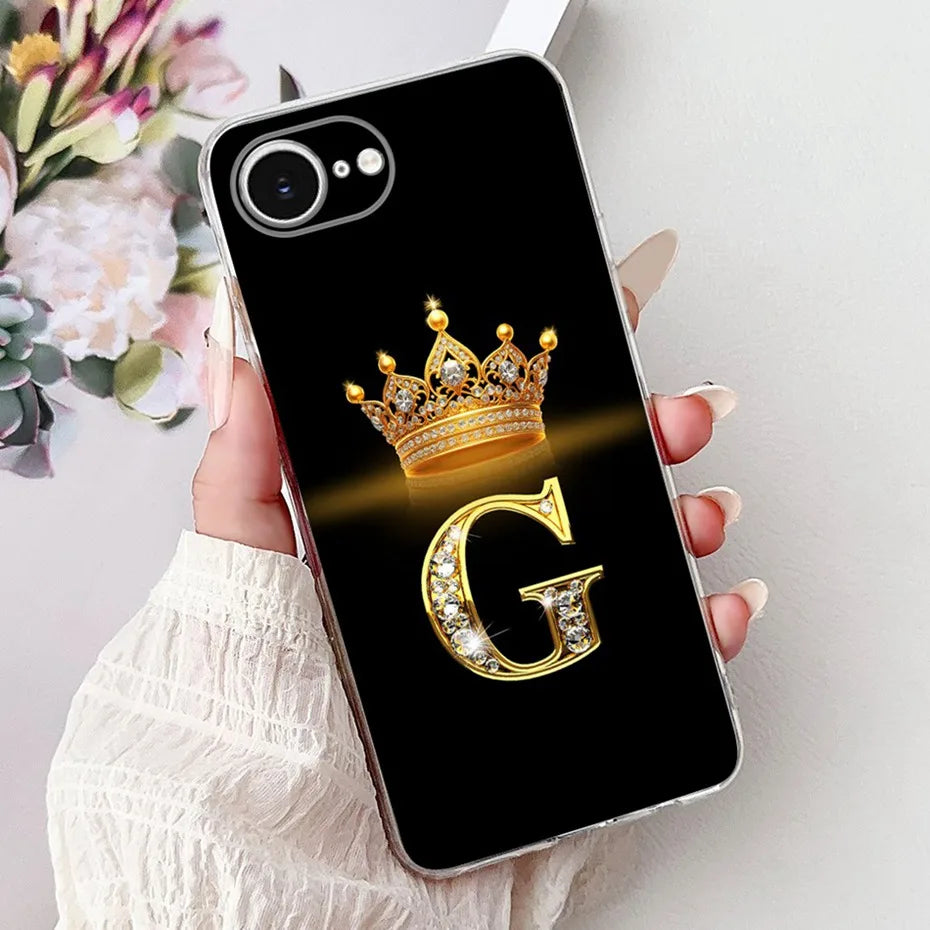 Funda de teléfono con letras a la moda para iPhone 16e SE (2025), funda trasera de silicona suave TPU para iPhone SE 2025, fundas para iPhone16e, parachoques