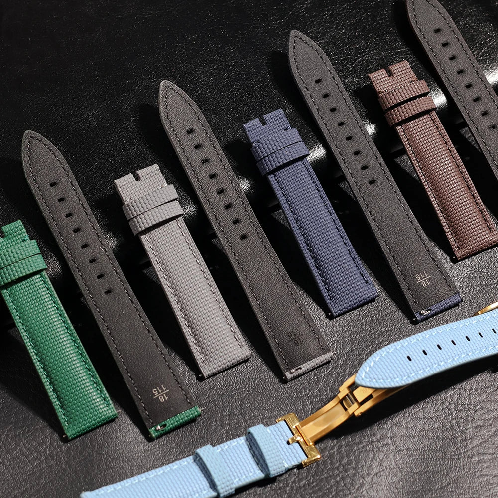 Correa de reloj de goma FKM de 18mm, 19mm, 20mm, 21mm y 22mm, compatible con Omega Seamaster 150 Omega Speedmaster Swatch