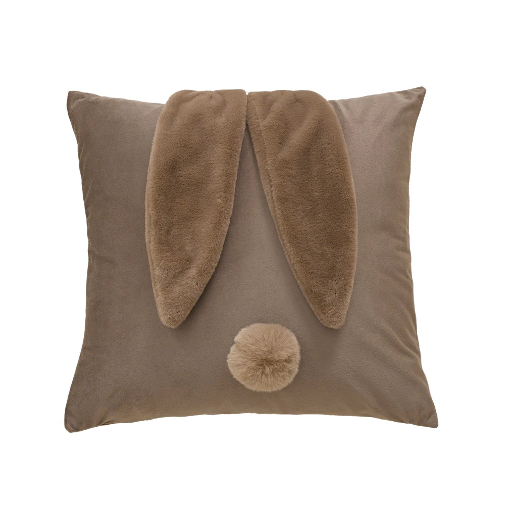 BUYNOW-fundas de cojín con Orejas de conejo, fundas de almohada de terciopelo holandés, decoración de felpa suave, fundas de almohada para sofá, decoración del hogar, 1 ud.