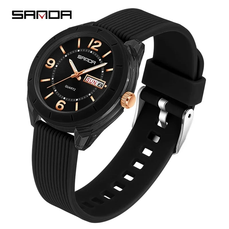 Reloj de Pulsera SANDA para Mujer, Nuevo, Moderno, Deportivo, de Cuarzo, con Fecha, Semana, Resistente al Agua, Luminoso, Elegante