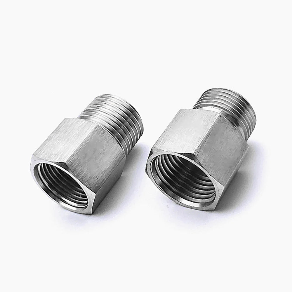 M10/14/20 1/8" 1/4" 3/8" 1/2" BSP NPT Conector de Tubería Reductor Hembra/Macho de Acero Inoxidable para Manómetro de Alta Presión