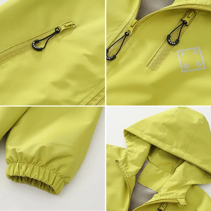 Abrigo de Felpa y Algodón para Niños, Otoño-Invierno 2026, Parka para Niños de 4 a 14 Años, Chaqueta con Capucha, Impermeable, Gruesa y Cálida, Cortavientos Informal