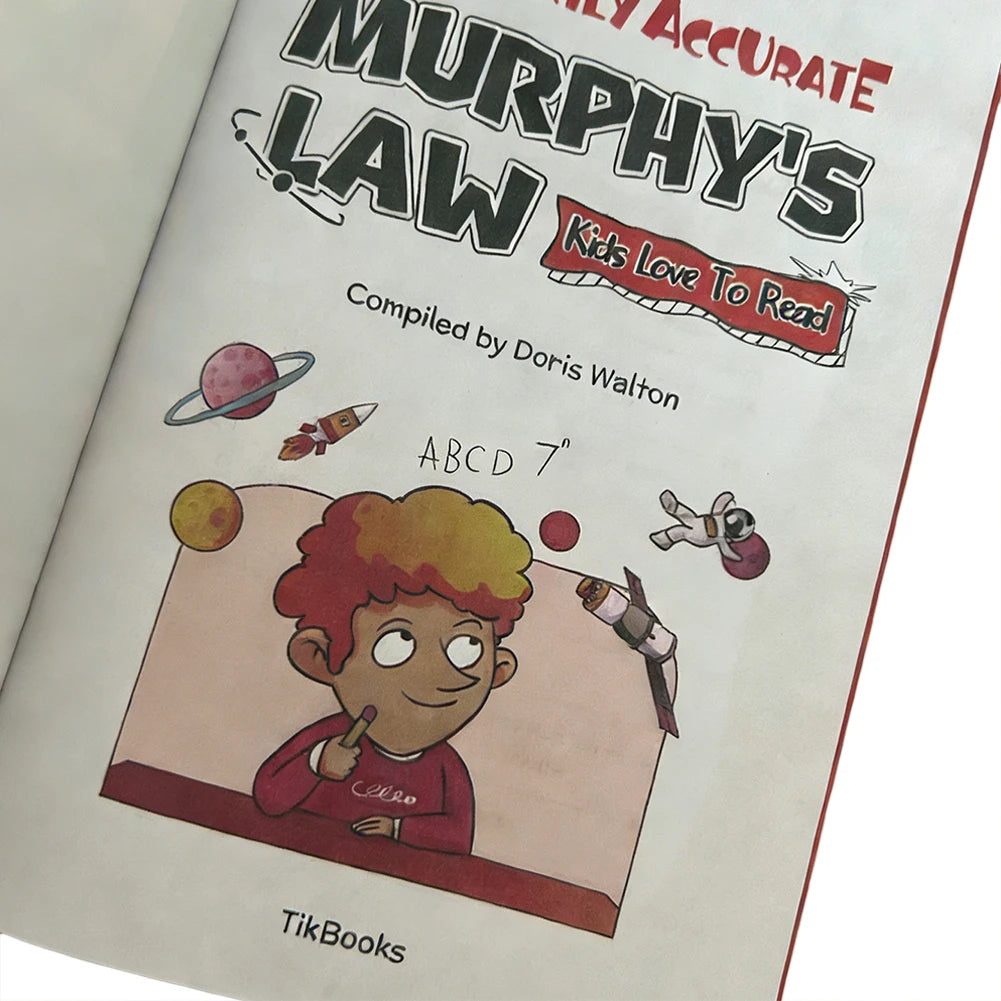 Cómic de la Ley de Murphy para niños de 8 a 12 años, novela gráfica que explica los principios de la vida, conceptos educativos divertidos ilustrados
