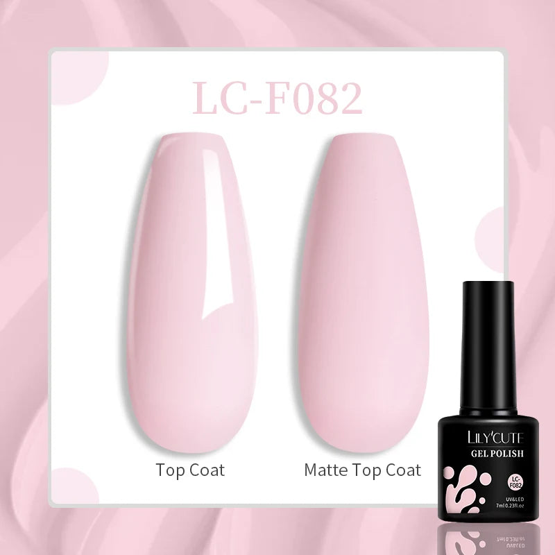 LILYCUTE-esmalte en Gel para uñas, barniz semipermanente para manicura, con LED UV, 129 colores, 7ML