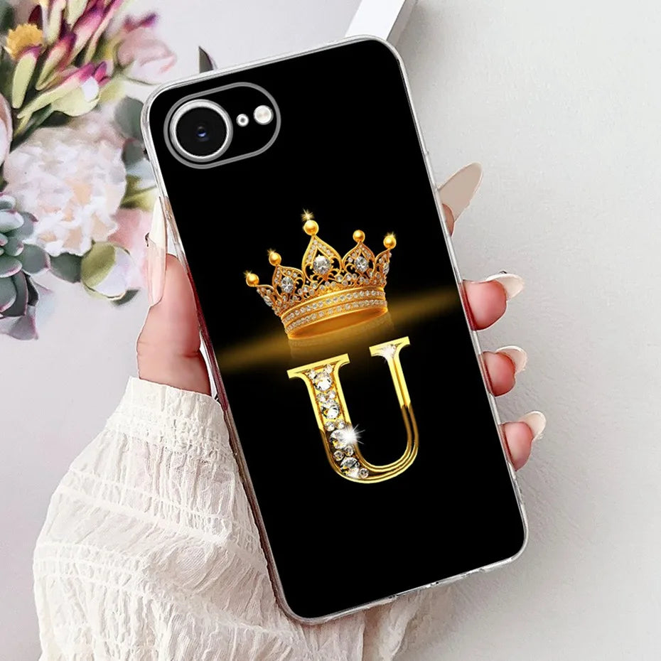 Funda de teléfono con letras a la moda para iPhone 16e SE (2025), funda trasera de silicona suave TPU para iPhone SE 2025, fundas para iPhone16e, parachoques