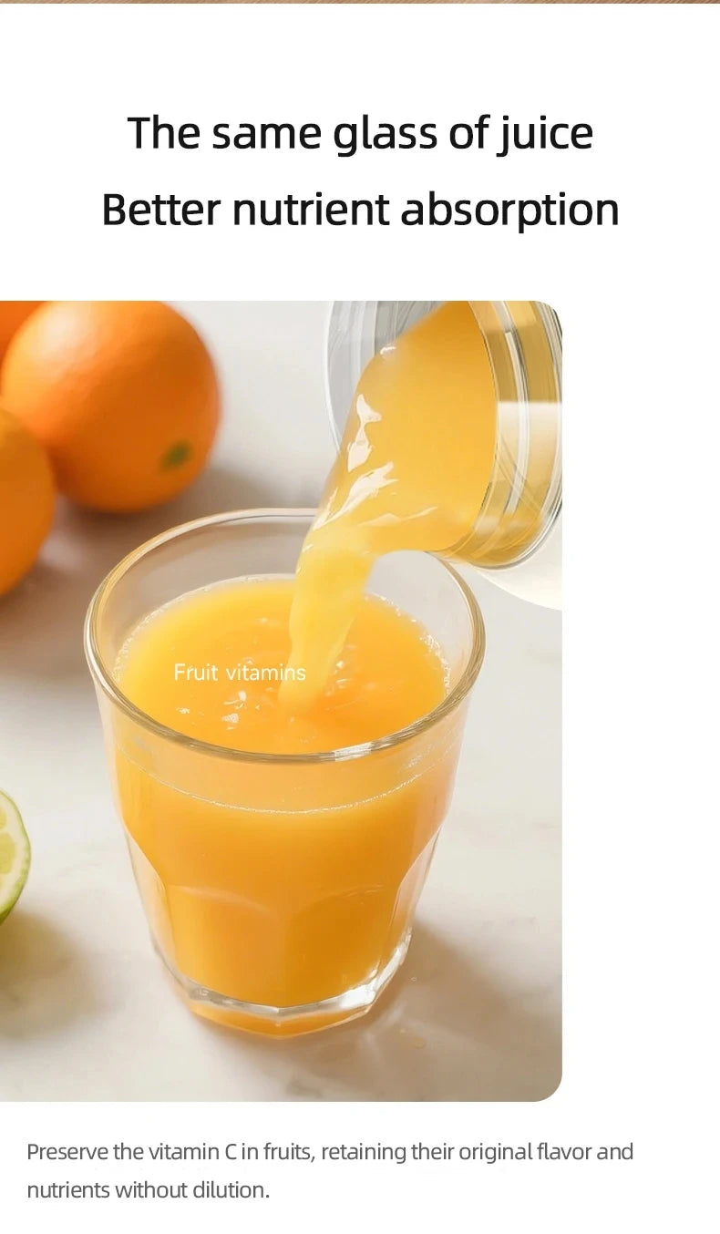 Exprimidor portátil de 1100ML, mezclador de frutas frescas, 26 cuchillas, exprimidor multifuncional recargable por USB, triturador de hielo, licuadora de batidos para el hogar