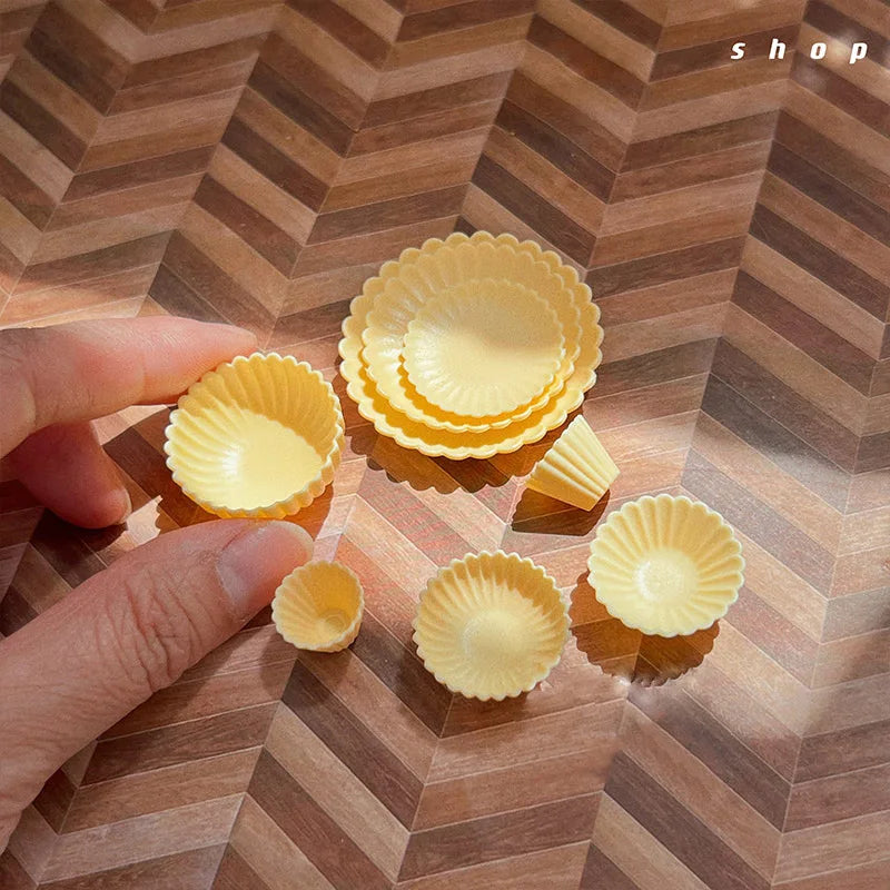 Nuevo Juego de 8 Piezas de Vajilla en Miniatura para Casa de Muñecas 1/6, Platos, Tazones y Utensilios para Muñecas Blyth, Accesorios de Escena, Juguetes