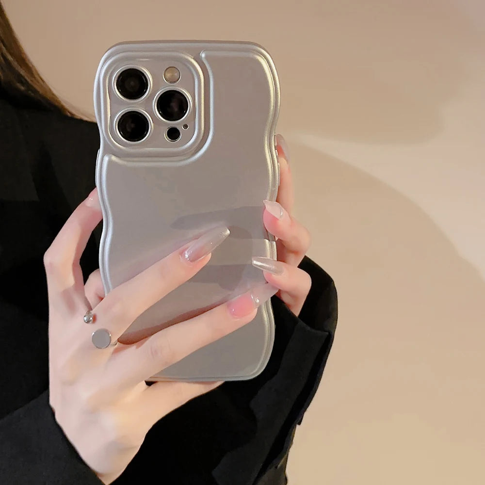 Nueva funda de teléfono ondulada para hombres y mujeres para iPhone 12 13 14 15 16 Pro Max a prueba de golpes disipar el calor fundas blandas de silicona carcasa protectora