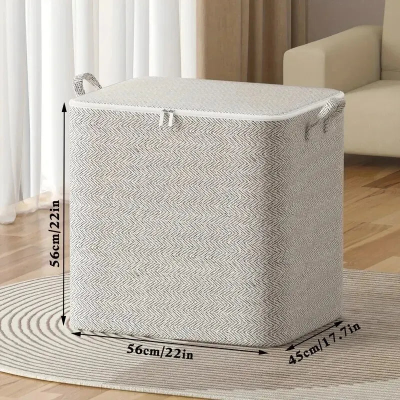 Bolsa de almacenamiento de gran capacidad para el hogar, organizador de armario de Material no tejido, se puede utilizar para ropa de edredón, juguetes, 1 unidad