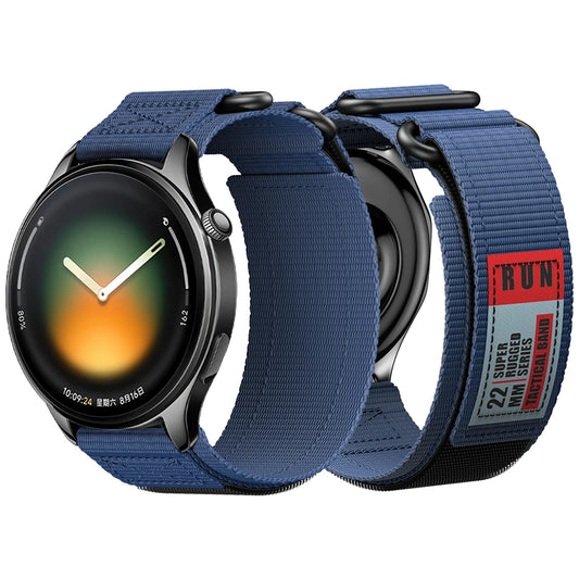 Correa de nailon con gancho y bucle de 22mm para Xiaomi Watch 5 / S4 Sport / S3 / S2 / S1 Pro, accesorios para pulsera deportiva