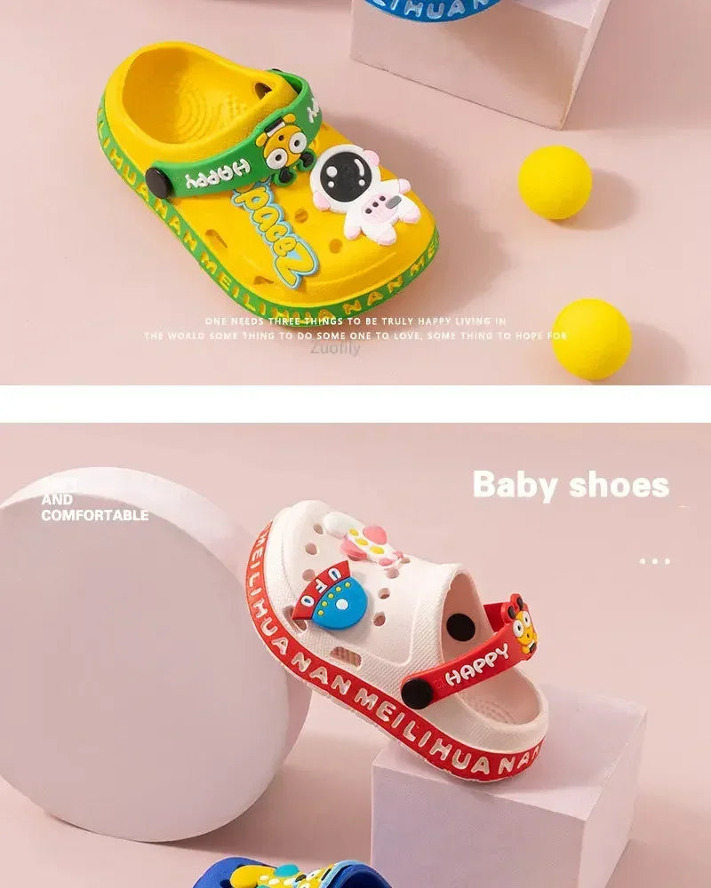 Nuevos niños, bebés, niños y niñas, zuecos de verano, suela suave, zapatillas de playa para jardín, sandalias, zapatos de bebé con agujeros de cueva para niños y niñas