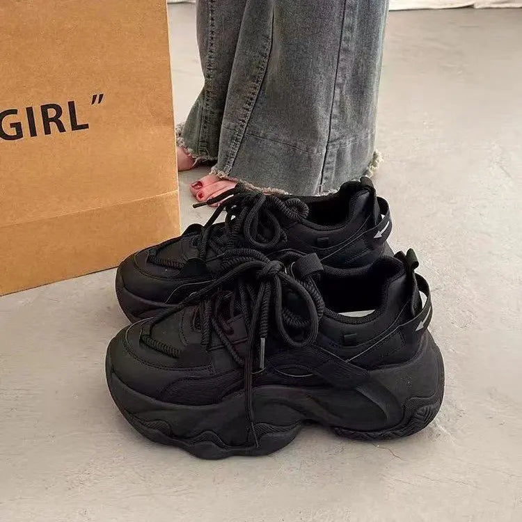 Zapatillas Dad Shoes para Mujer, Primavera/Verano 2026, Nuevas y Populares, con Suela Gruesa Tipo Esponja, Blancas, Casuales, Deportivas y Planas