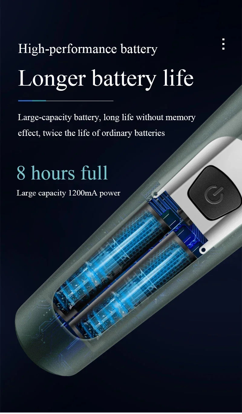 Afeitadoras eléctricas para hombres, maquinilla de afeitar eléctrica resistente al agua, uso en seco y húmedo, máquina de afeitar rotativa con batería recargable