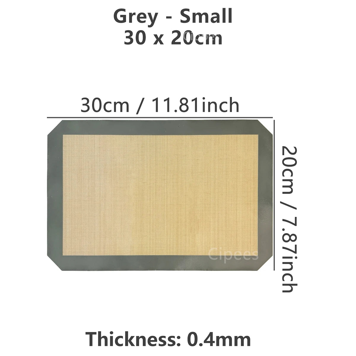 Estera de silicona para horno, fina de 0,4mm, reutilizable, antiadherente, resistente al calor, revestimiento de hojas, herramientas para hornear para galletas, 1 ud.