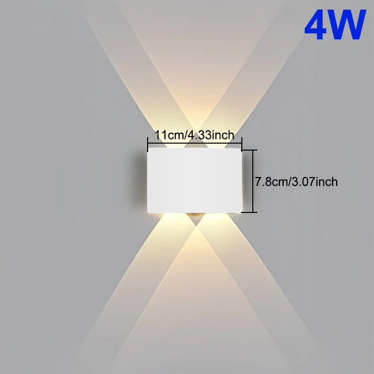 Lámpara de pared LED para interior arriba y abajo, luz de pared Interior para dormitorio, sala de estar, pasillo, iluminación exterior, decoración del hogar