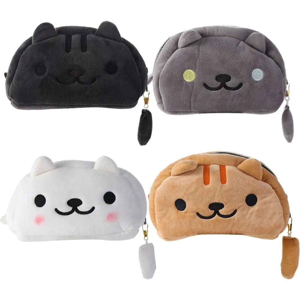 Bolsa para bolígrafos, organizador de maquillaje, bolsa para libros de gran capacidad, bolsas para lápices con diseño de gato, estuches para cosméticos, organizador de papelería, bolsa para lápices