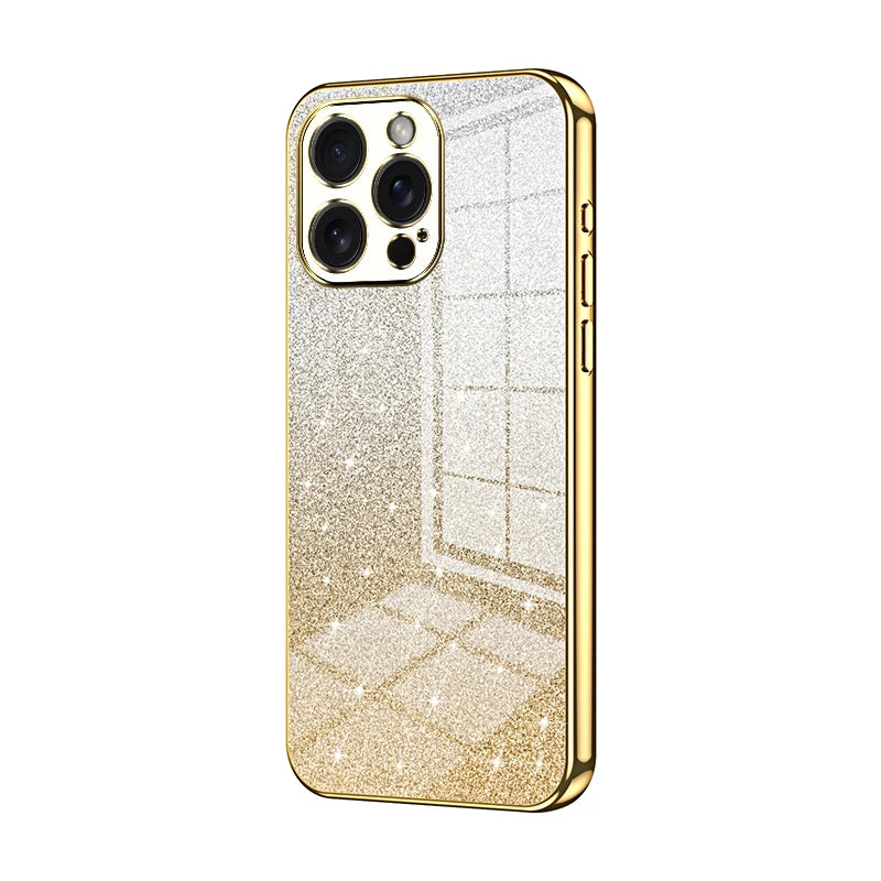 Funda Brillante Electrochapada para iPhone 17 Air 16 16E 15 14 13 12 Mini 11 Pro Max XS X XR SE 2 3 7 8 Plus, Cubierta Trasera de TPU Suave