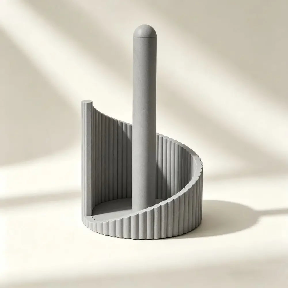 Dispensador de toallas de papel para impresión 3D, de pie, estable, para la cocina, que ahorra espacio y ofrece un sistema sencillo para guardar rollos de papel.