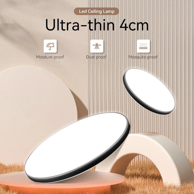 Lámpara de techo Led para sala de estar, luz moderna de CA 110V-220V, 18W, 30W, 40W, accesorios de iluminación para dormitorio y cocina