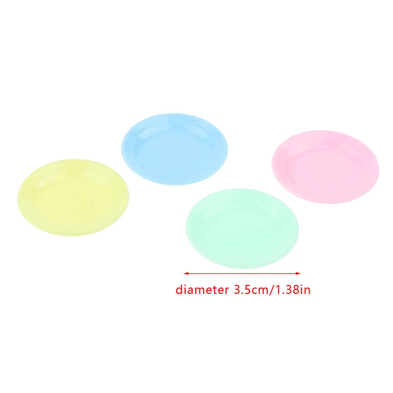 Mini platos de comida para casa de muñecas, plato de comedor de simulación para casa de muñecas, accesorios de cocina, juguetes para juego de imitación, 5 uds.