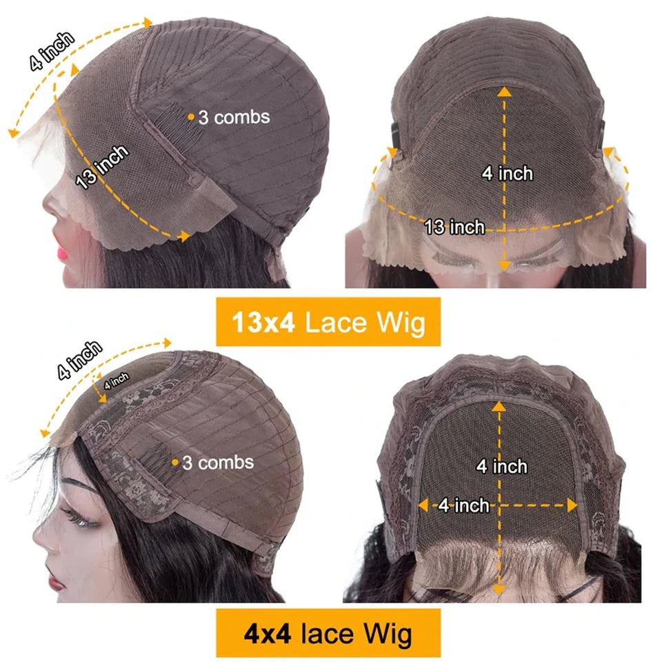 13x6 Straight Lace Frontal Wig 13x4 Lace Frotal Human Hair Wigs Swiss Transparent Lace Human Hair Wigs Pre Plucked Wig
