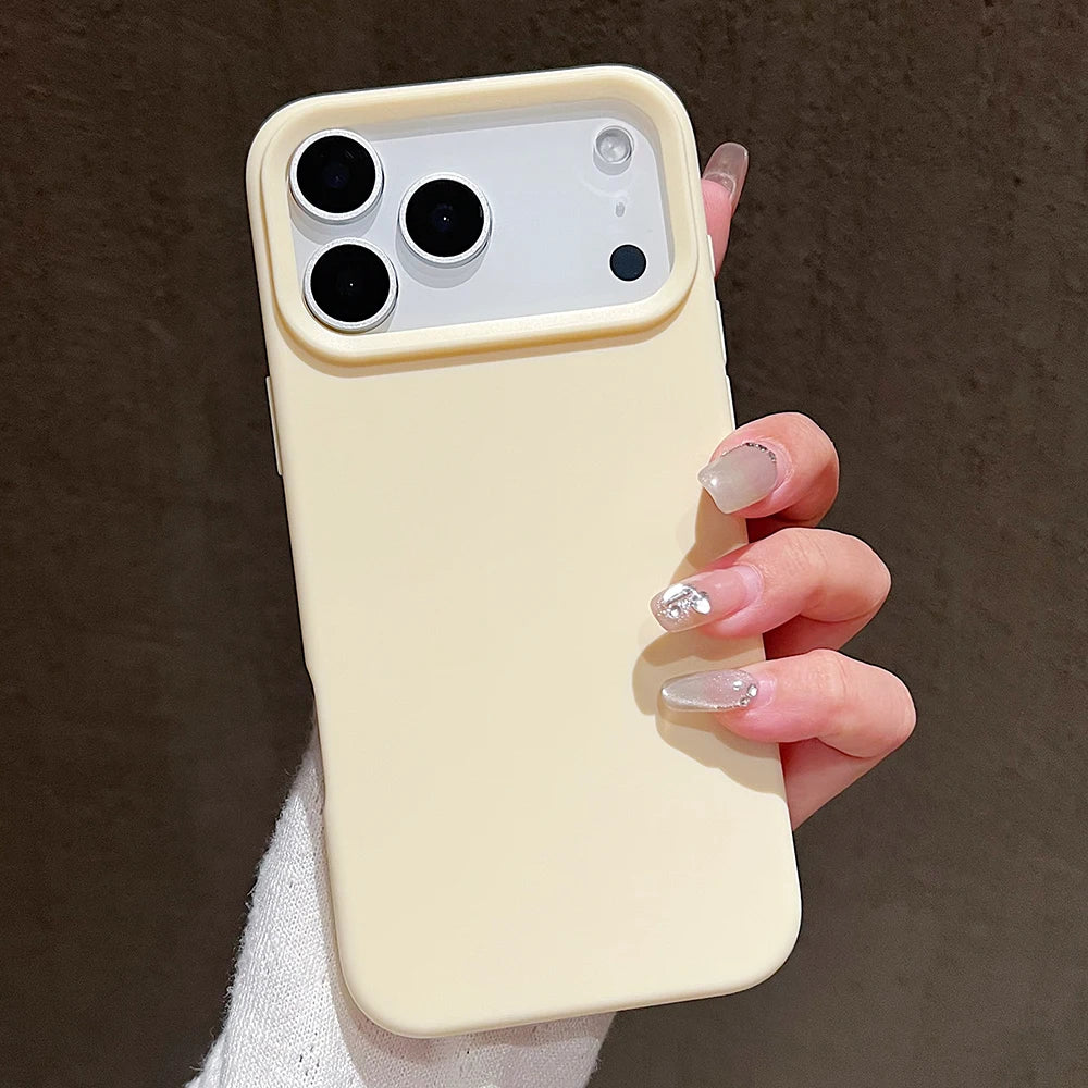 Funda protectora de silicona de Color caramelo para iPhone 17 Pro Max 17 Air 17 Pro, funda trasera de TPU suave mate a prueba de golpes