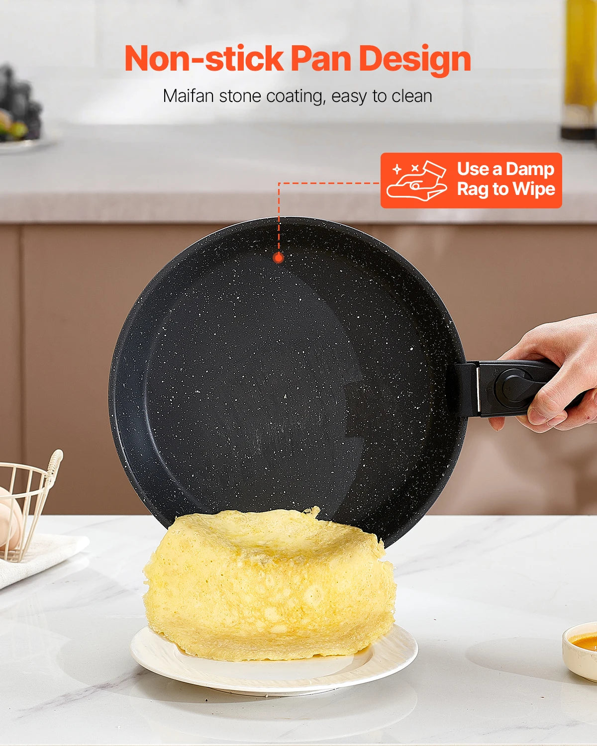 SucceBuy Juego de utensilios de cocina antiadherentes de 17 piezas, ollas y sartenes de granito, utensilios de cocina de inducción con sartén para freír salsa