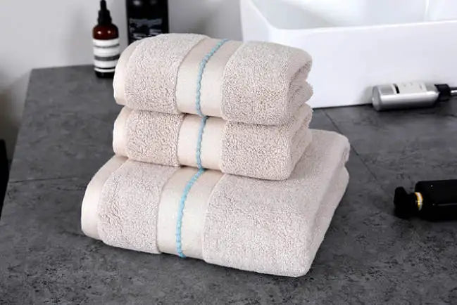 Toalla de algodón puro, toallas absorbentes para adultos, Color sólido, toalla de ducha de mano suave y absorbente para la cara, 34x74cm